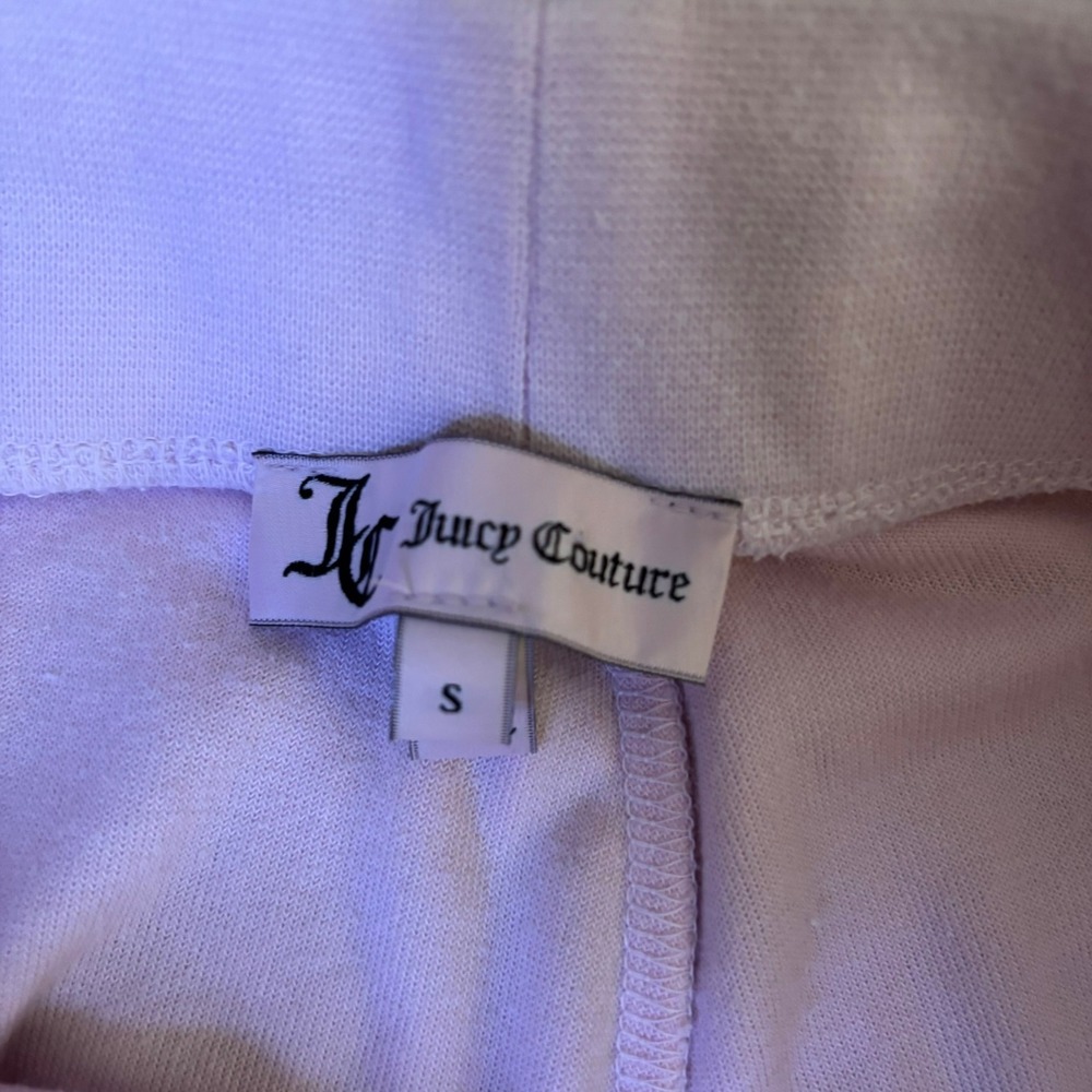 Juicy Couture Pink Velour Track Pants Logo Flare Leg Y2K Low Rise Lounge Small - Picture 5 of 10